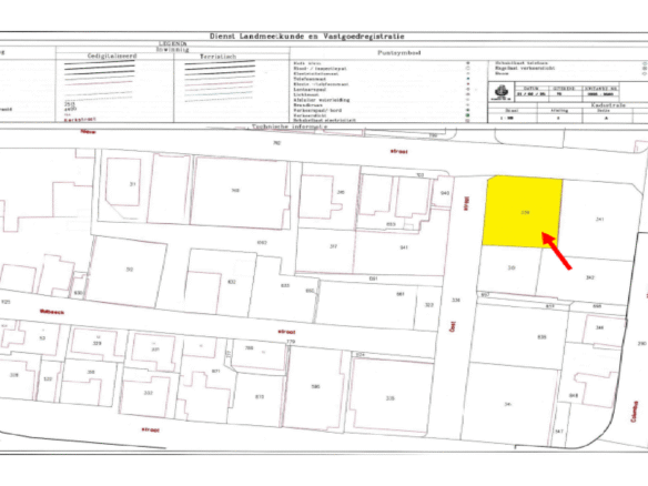commercial building 34-B cadastral map property boundry