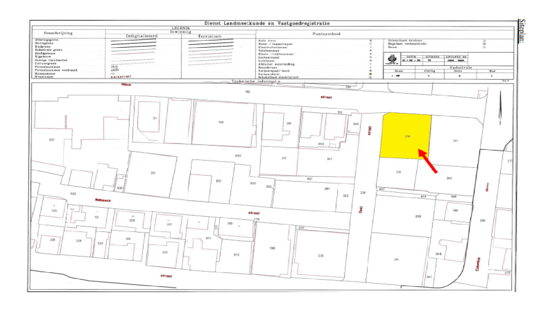 commercial building 34-B cadastral map property boundry