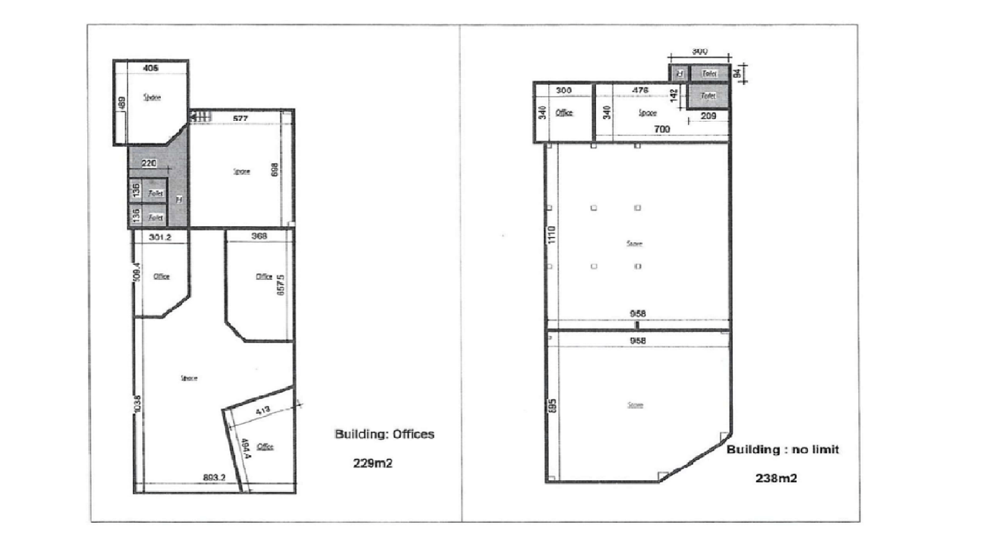 commercial building 34-B floor map