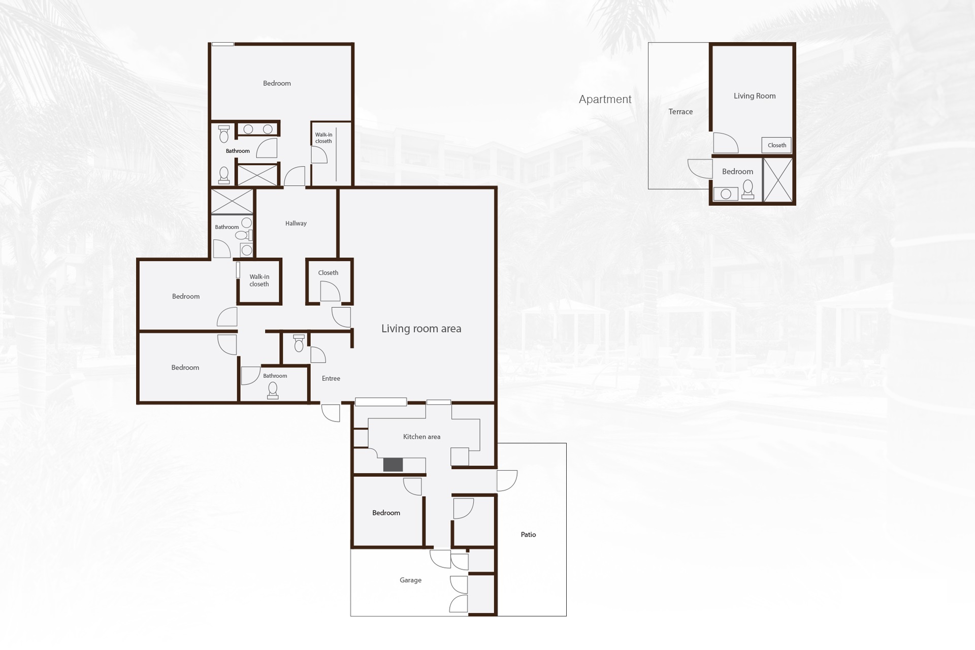 Villa 5-Bedrooms printed layout