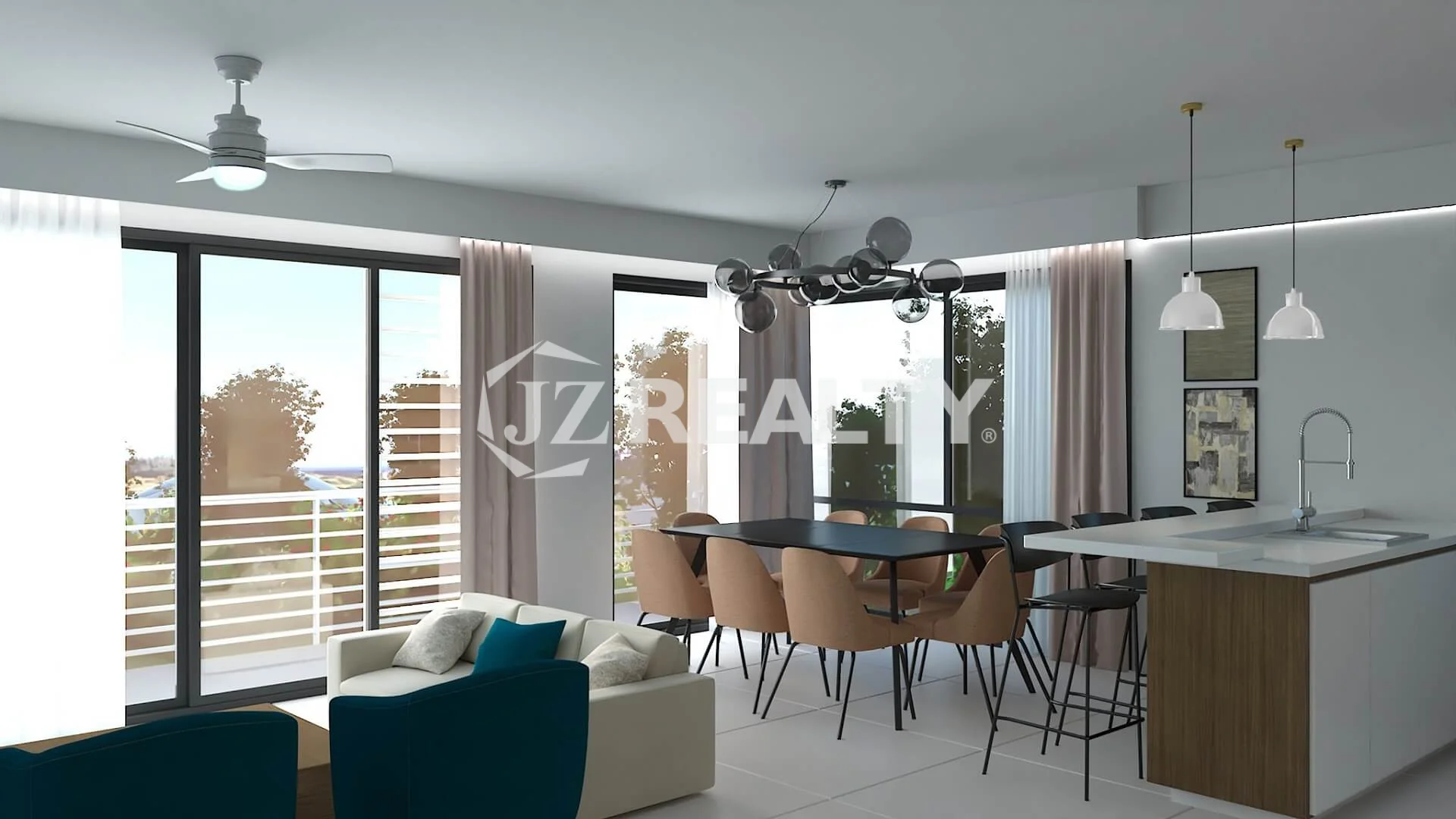 the-moon-condo-aruba-luxury-dinning-hall