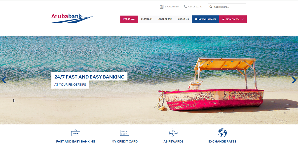 banking services in Aruba