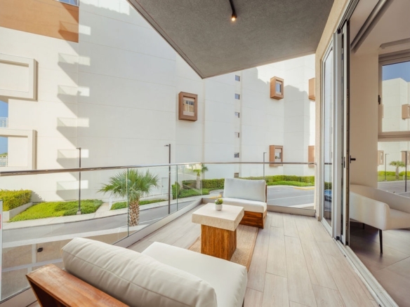 Oceanfront balcony view from Reef 2B condo The Reef Aruba