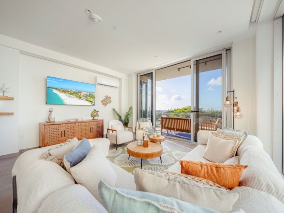 Modern bathroom interior Reef 2B luxury condo Aruba