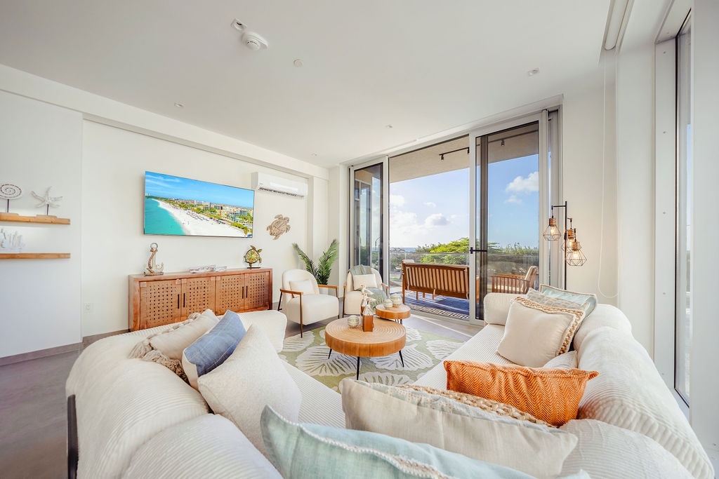 Modern bathroom interior Reef 2B luxury condo Aruba