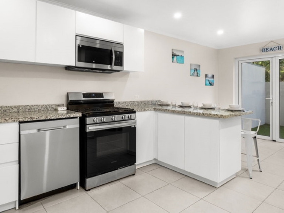 Kitchen interior of the Summerside 2-bedroom condo in Rooi Santo, Aruba
