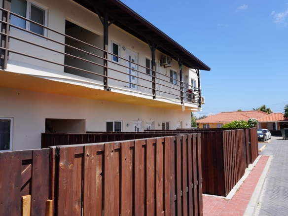 Corner view of the apartment property in Alto Vista, Aruba.